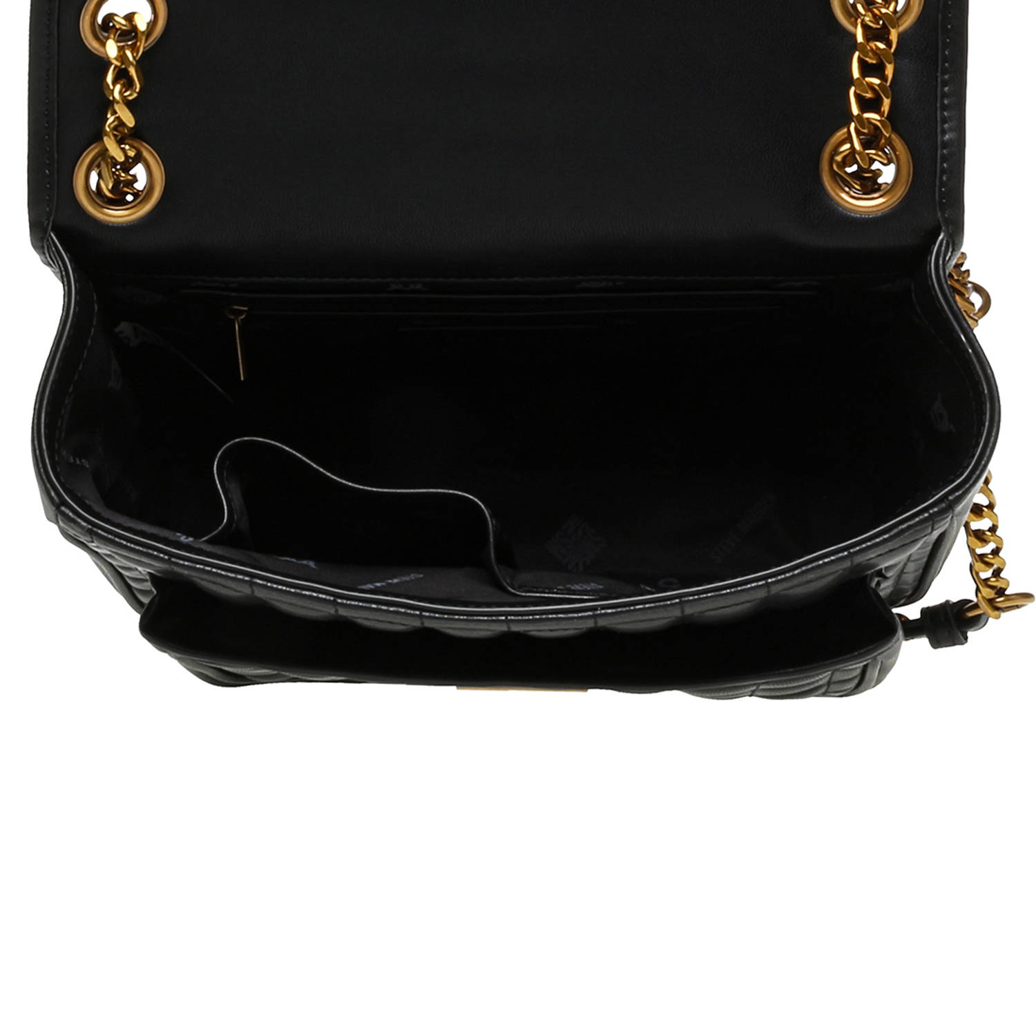 Steve Madden doorgestikte crossbody tas Bmaysa zwart