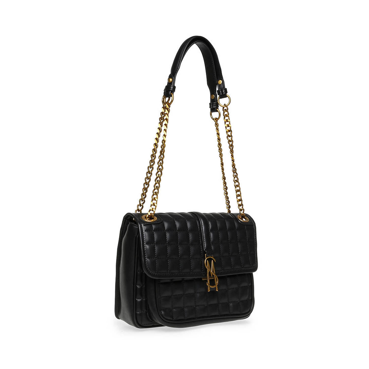 Steve Madden doorgestikte crossbody tas Bmaysa zwart