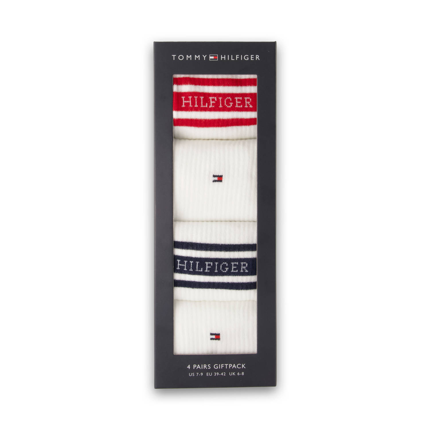 Tommy Hilfiger giftbox sokken set van 4 wit