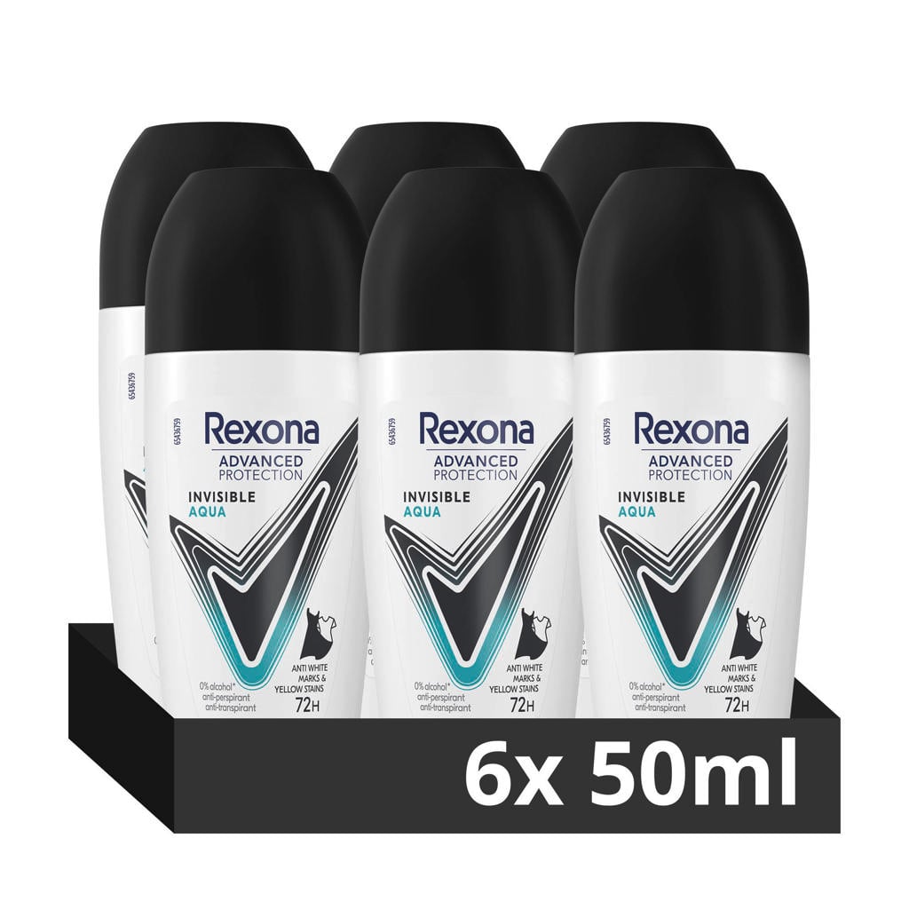 Rexona Women Advanced Protection Invisible Aqua anti-transpirant roller - 6 x 50 ml