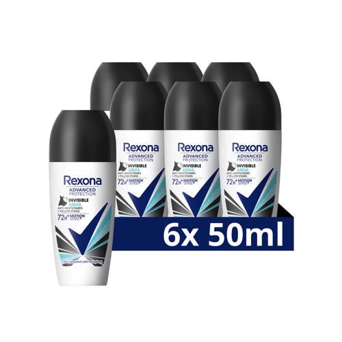 Wehkamp Rexona Women Advanced Protection Invisible Aqua anti-transpirant roller - 6 x 50 ml aanbieding