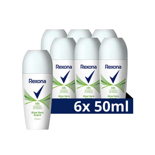 Wehkamp Rexona Women Aloë Vera anti-transpirant roller - 6 x 50 ml aanbieding