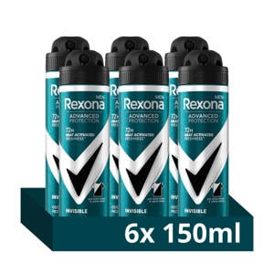 Invisible anti-transpirant deodorant spray - 6 x 150 ml