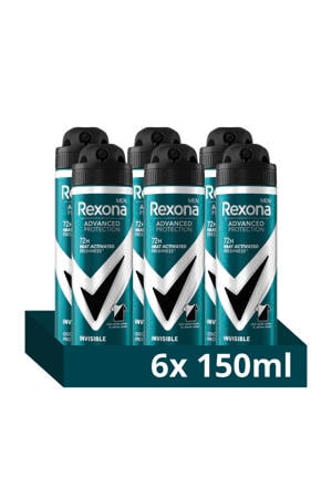 Invisible anti-transpirant deodorant spray - 6 x 150 ml