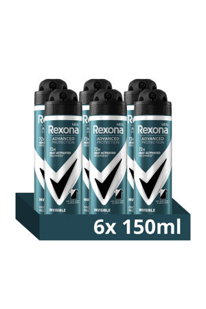 Invisible anti-transpirant deodorant spray - 6 x 150 ml