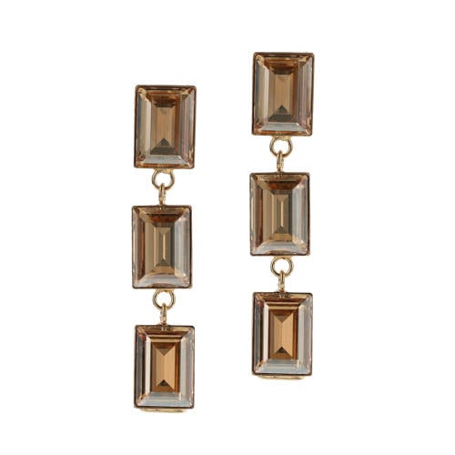 Otazu gold plated oorbellen met Swarovski Kristallen Triple Mystic afbeelding