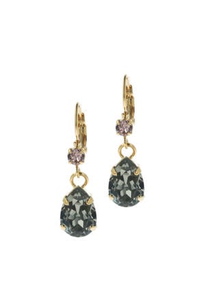 gold plated oorbellen met Swarovski Kristallen Mini Myrte