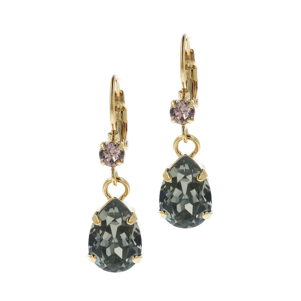 Otazu gold plated oorbellen met Swarovski Kristallen Mini Myrte