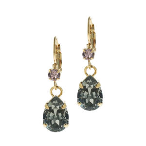 gold plated oorbellen met Swarovski Kristallen Mini Myrte