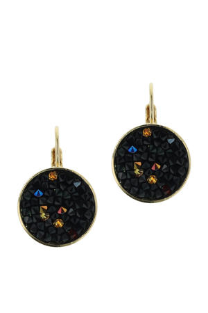 gold plated oorbellen met Swarovski Kristallen Sparkle