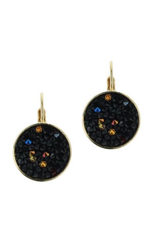 gold plated oorbellen met Swarovski Kristallen Sparkle