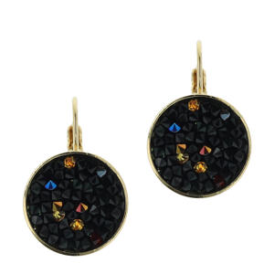 gold plated oorbellen met Swarovski Kristallen Sparkle