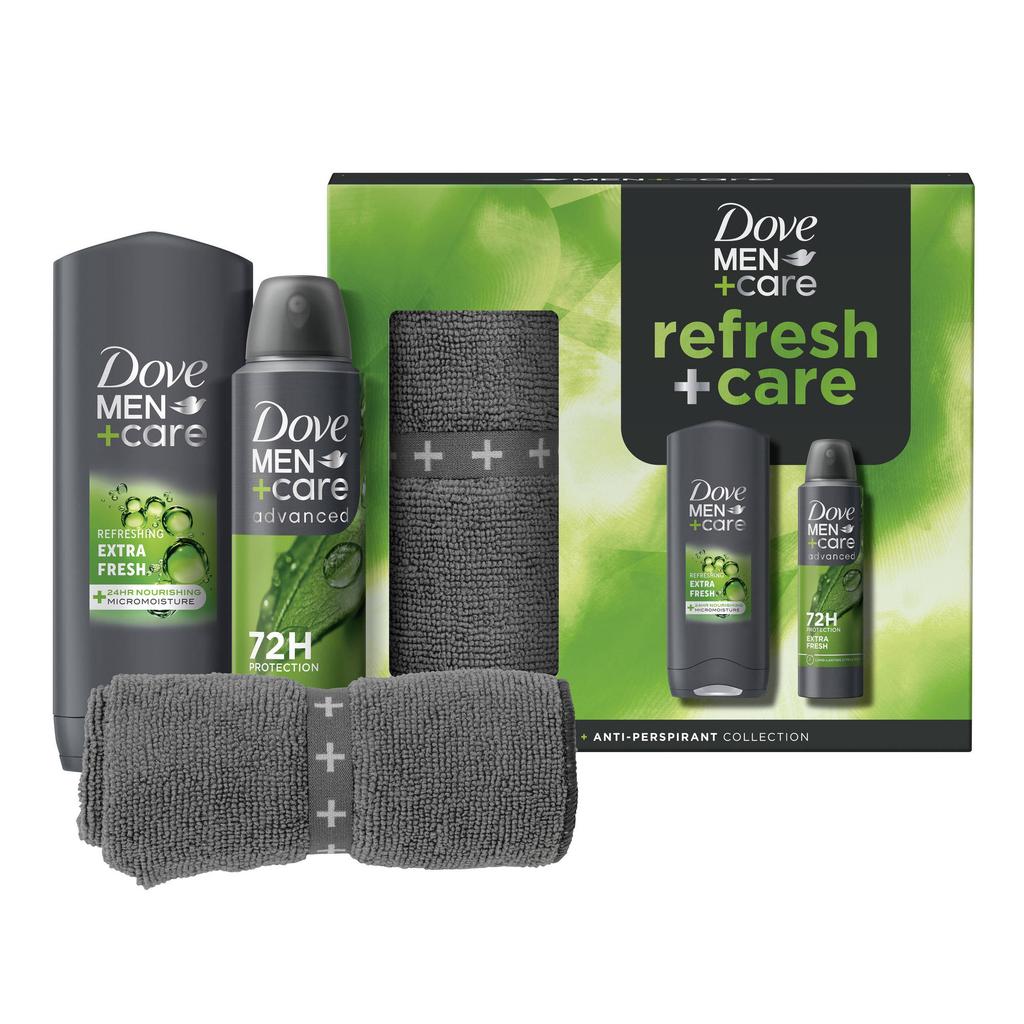 Dove Men+Care geschenkset Extra Fresh - douchegel + deodorant