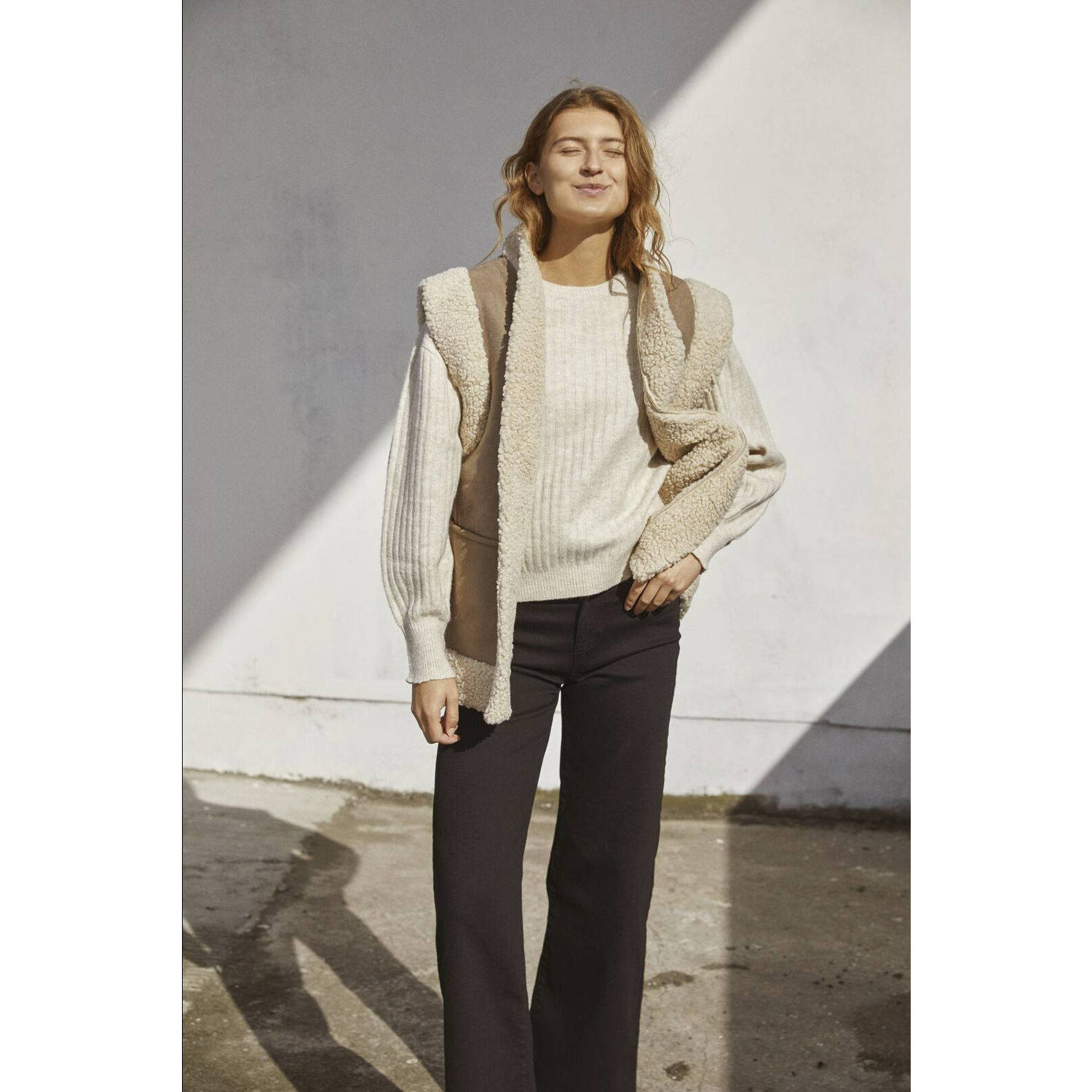 SisterS Point gilet beige bruin