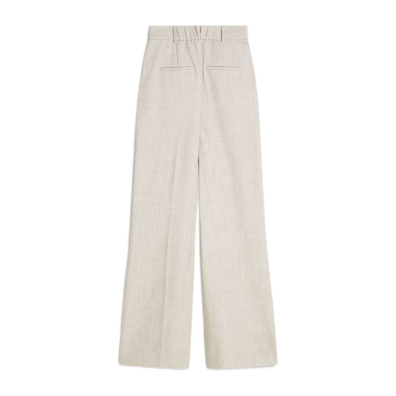 JOSH V gemêleerde high waist wide leg broek KATE grijs melnage