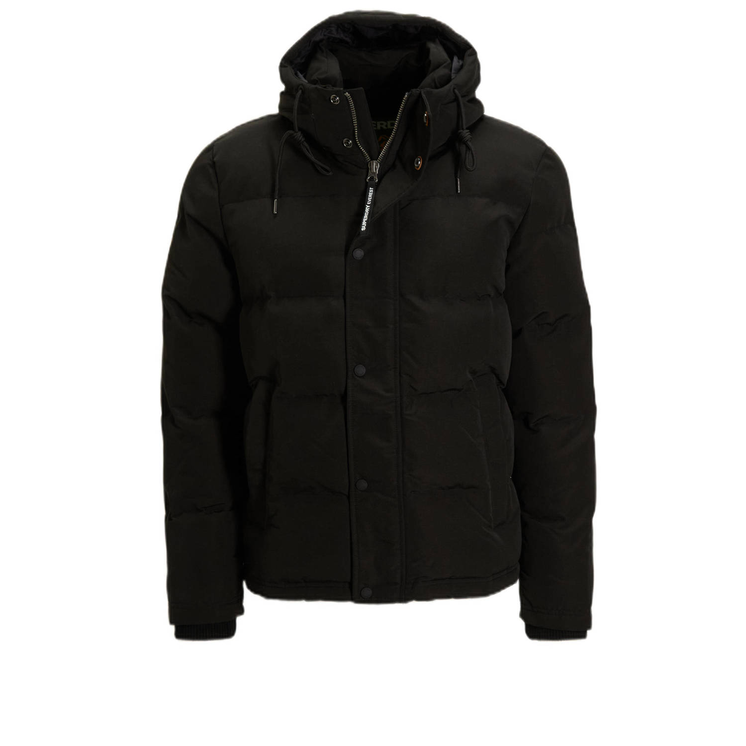Superdry gewatteerde jas zwart