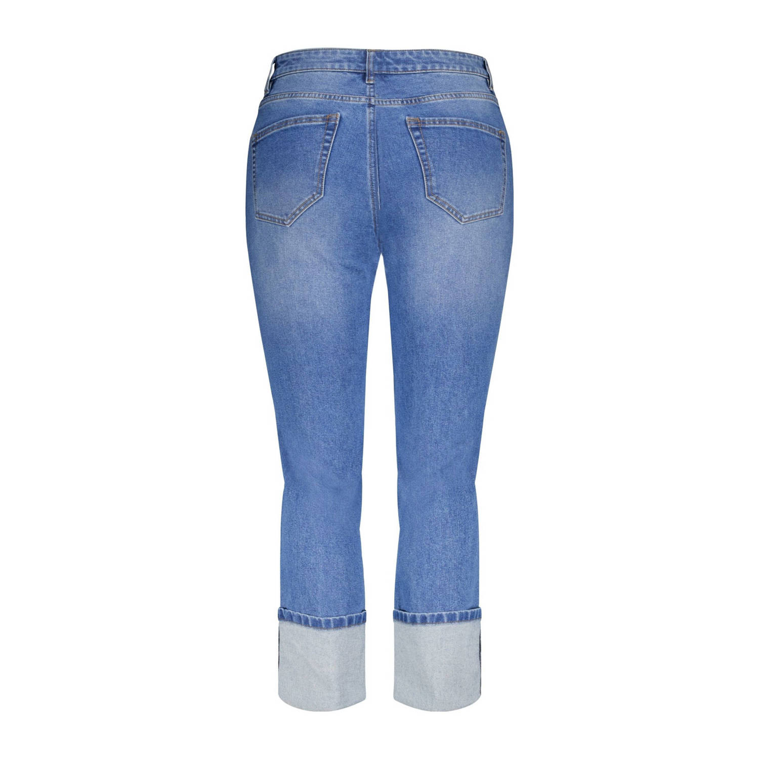 MS Mode regular straight leg jeans medium blue denim