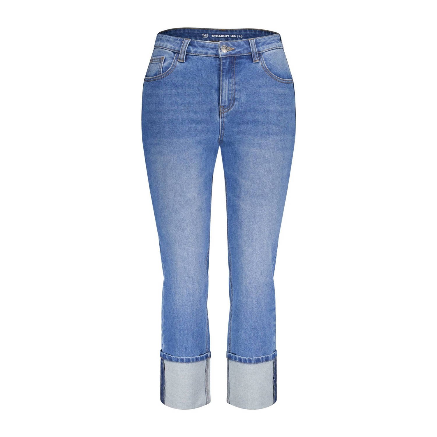 MS Mode regular straight leg jeans medium blue denim