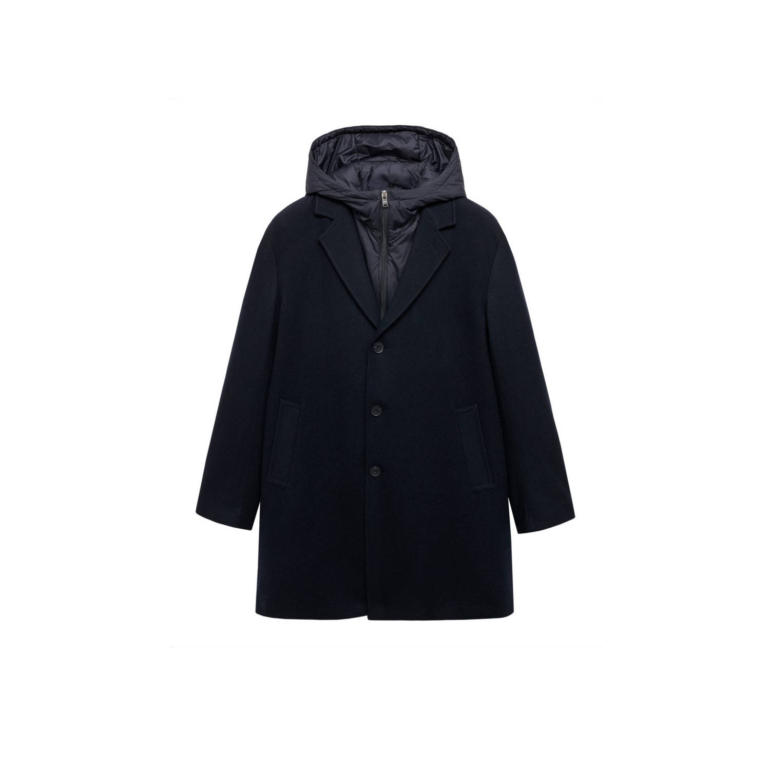 Mango Man manteljas donkerblauw