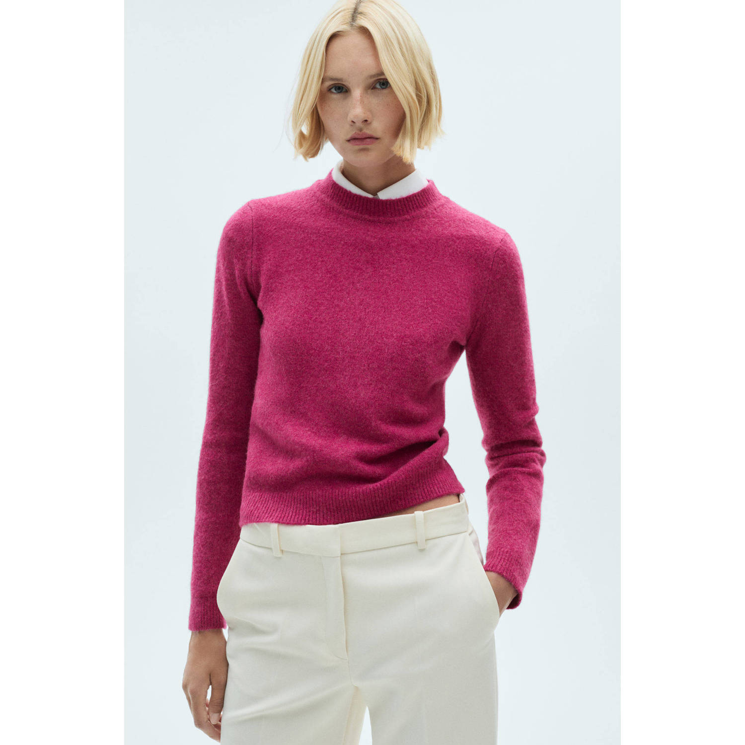Mango gebreide trui roze