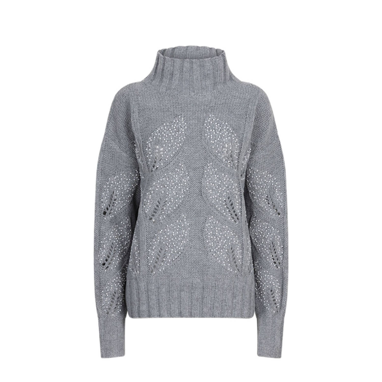 Esqualo Melange Parel Grijs Trui Gray Dames