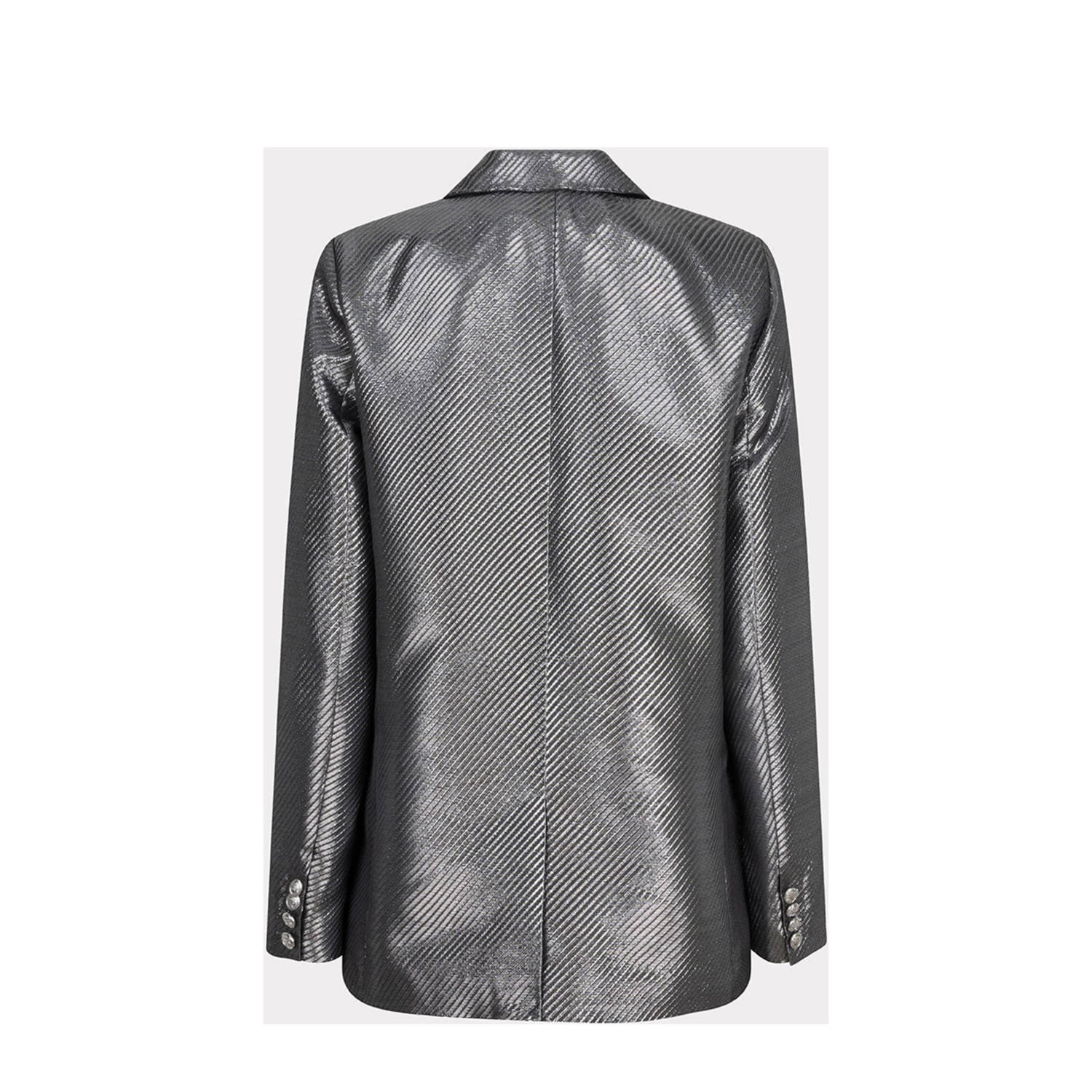 Esqualo rechtvallende blazer zilver