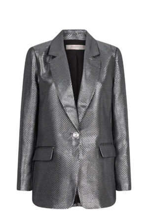 rechtvallende blazer zilver