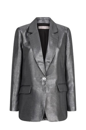 rechtvallende blazer zilver