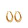 Label Kiki gold plated oorbellen Big Stripes Hoops