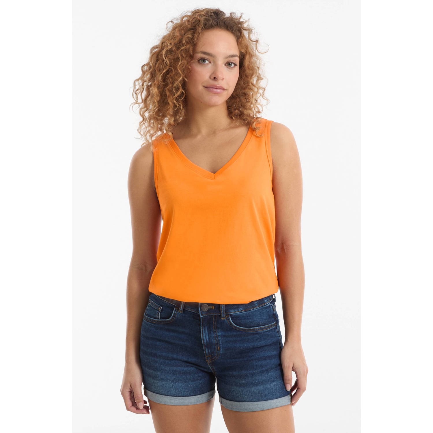 Anytime denim short blauw