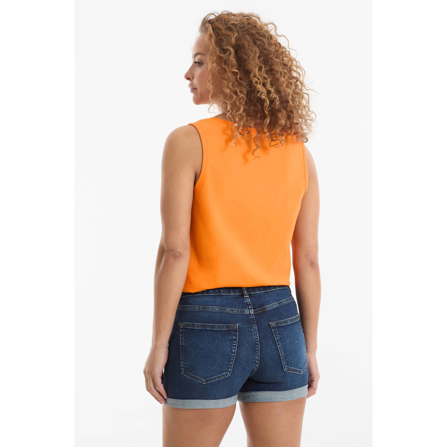 anytime denim short blauw