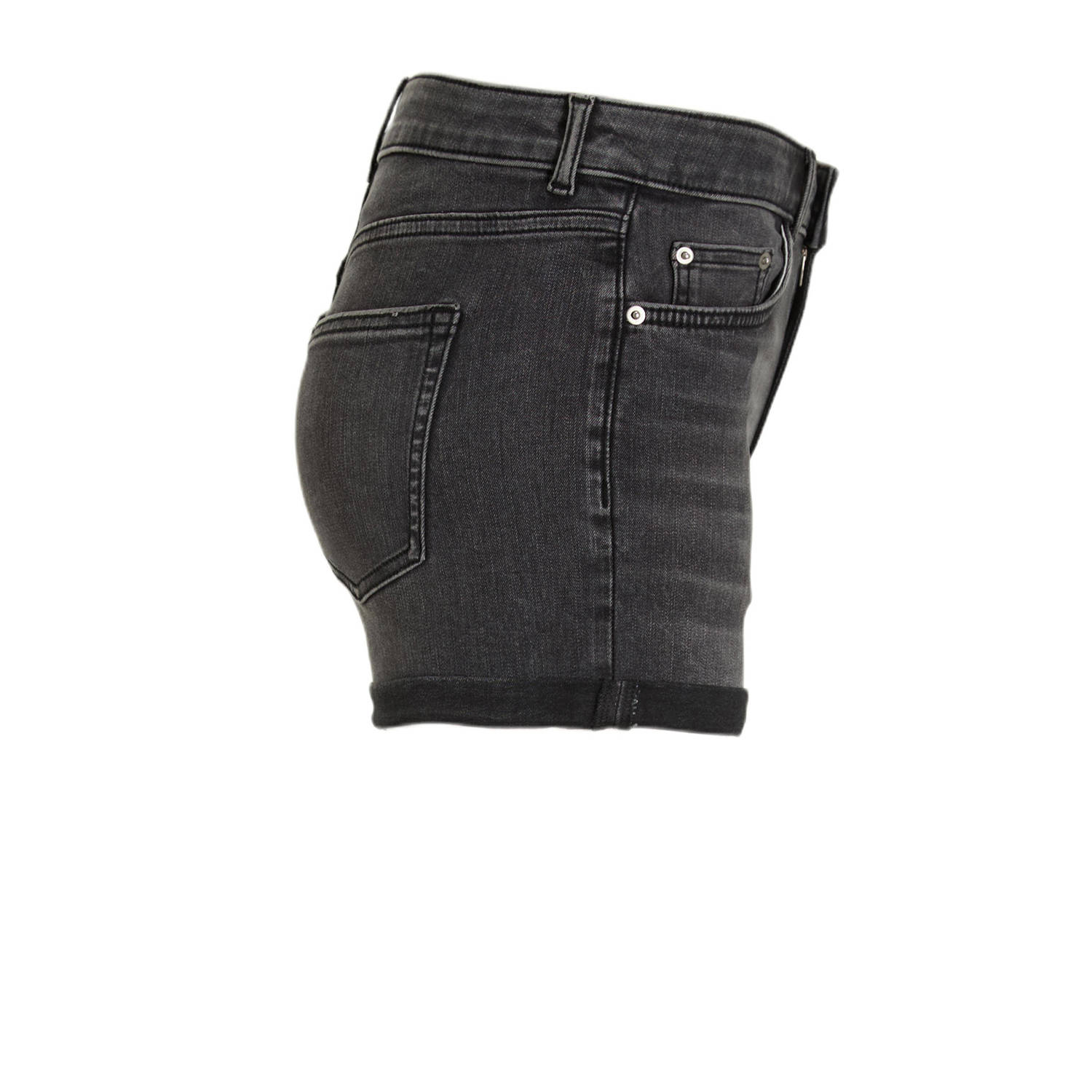 anytime denim short grijs