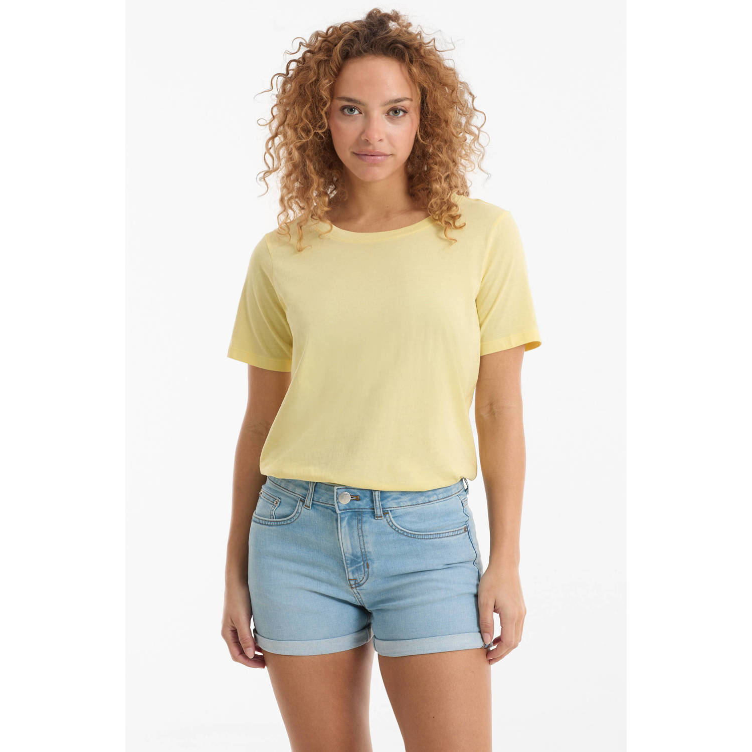 Anytime denim short lichtblauw