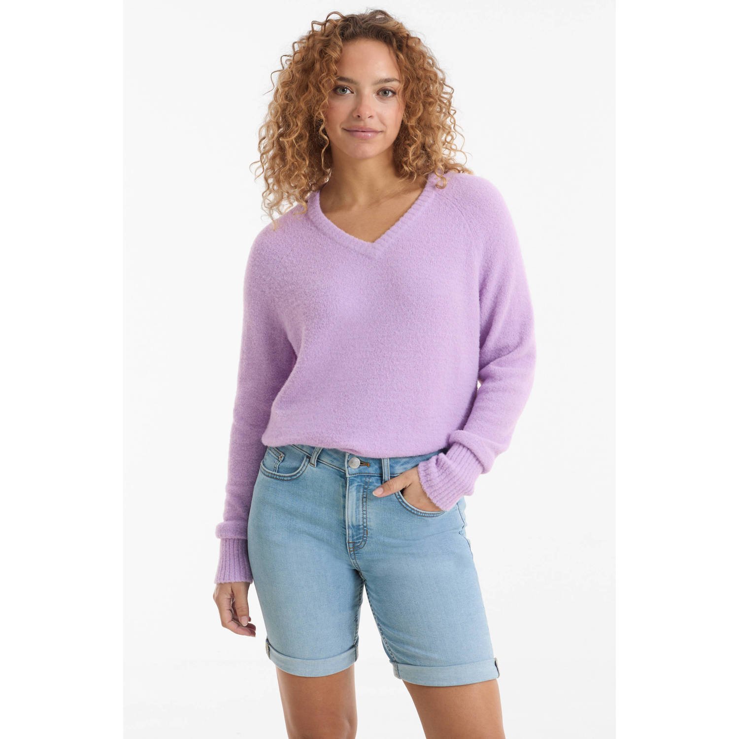 Anytime denim short lichtblauw