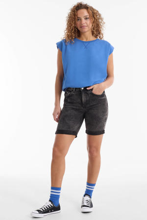 denim short grijs