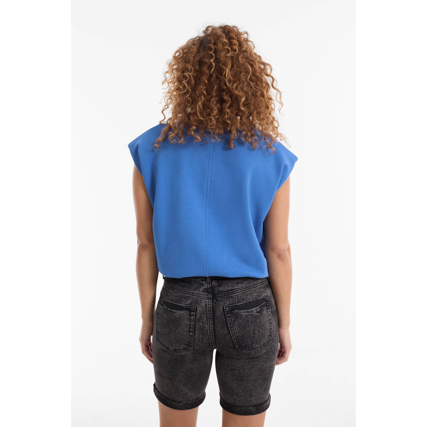 anytime denim short grijs