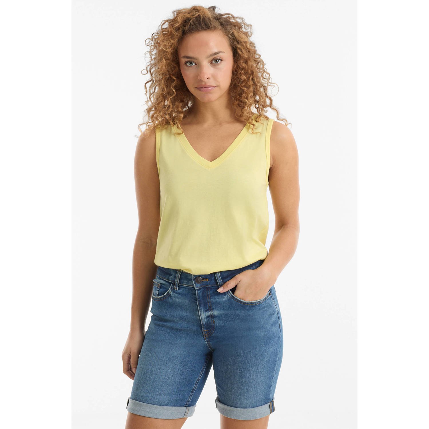 Anytime denim short blauw