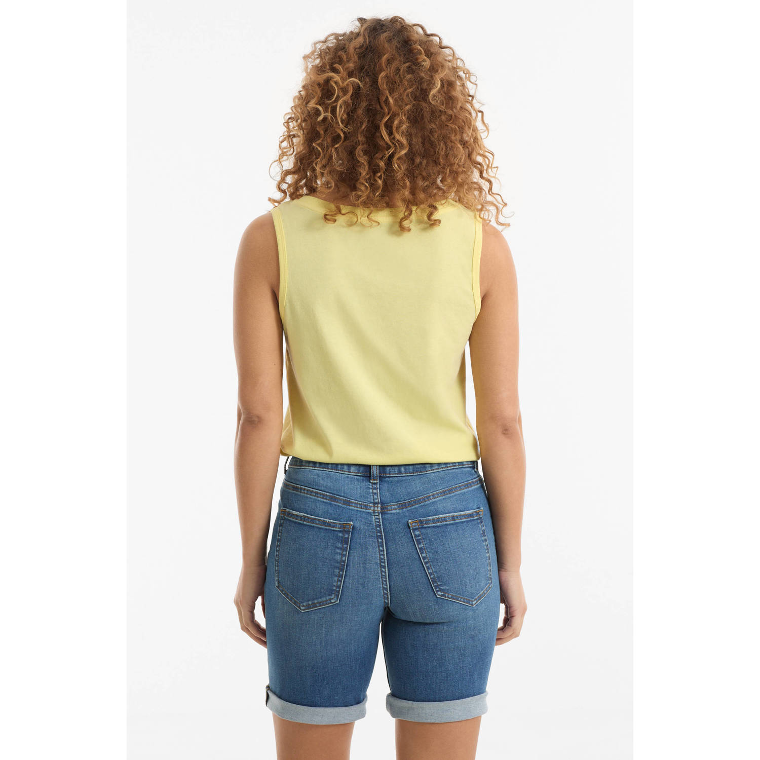 anytime denim short blauw