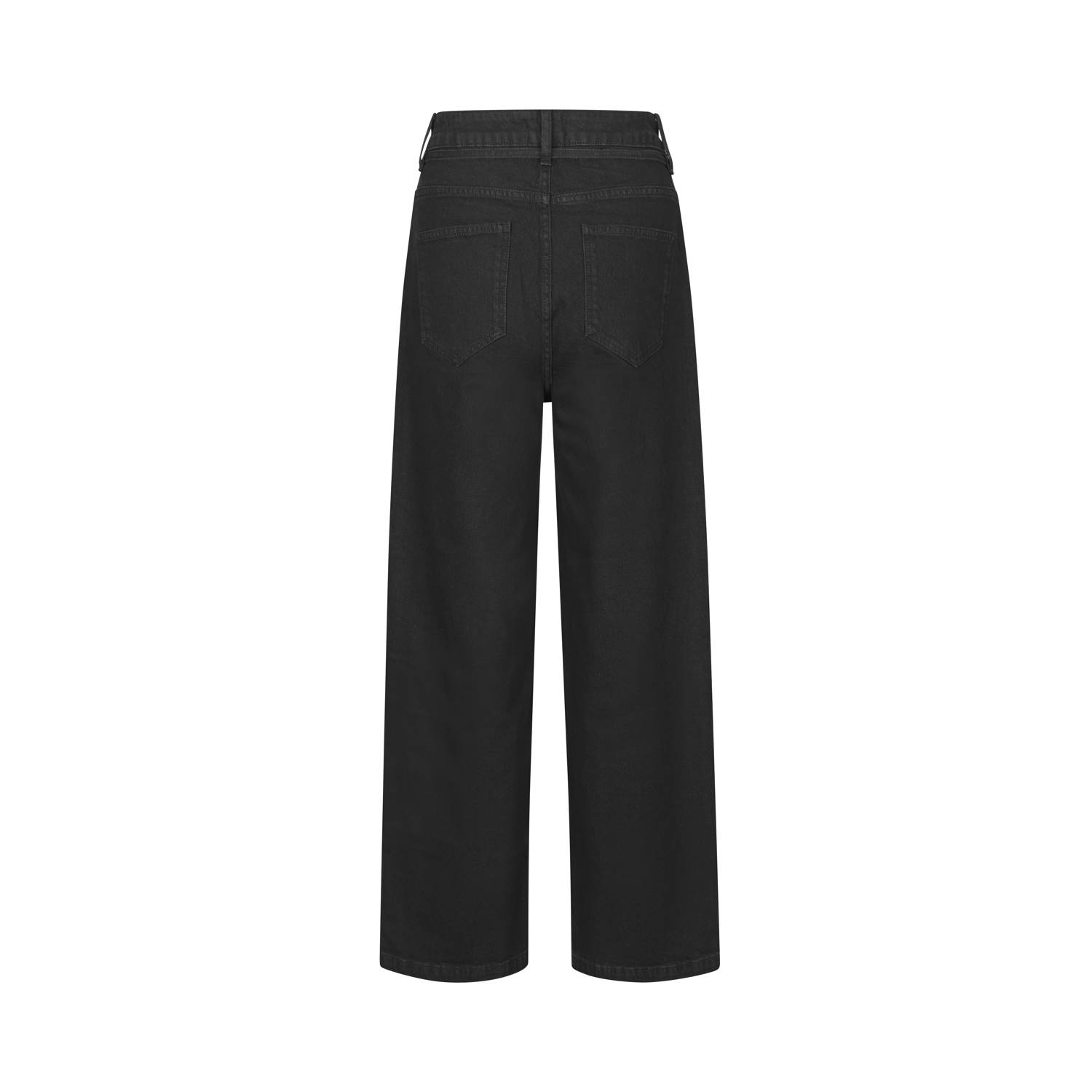 Modström regular waist wide leg jeans black denim