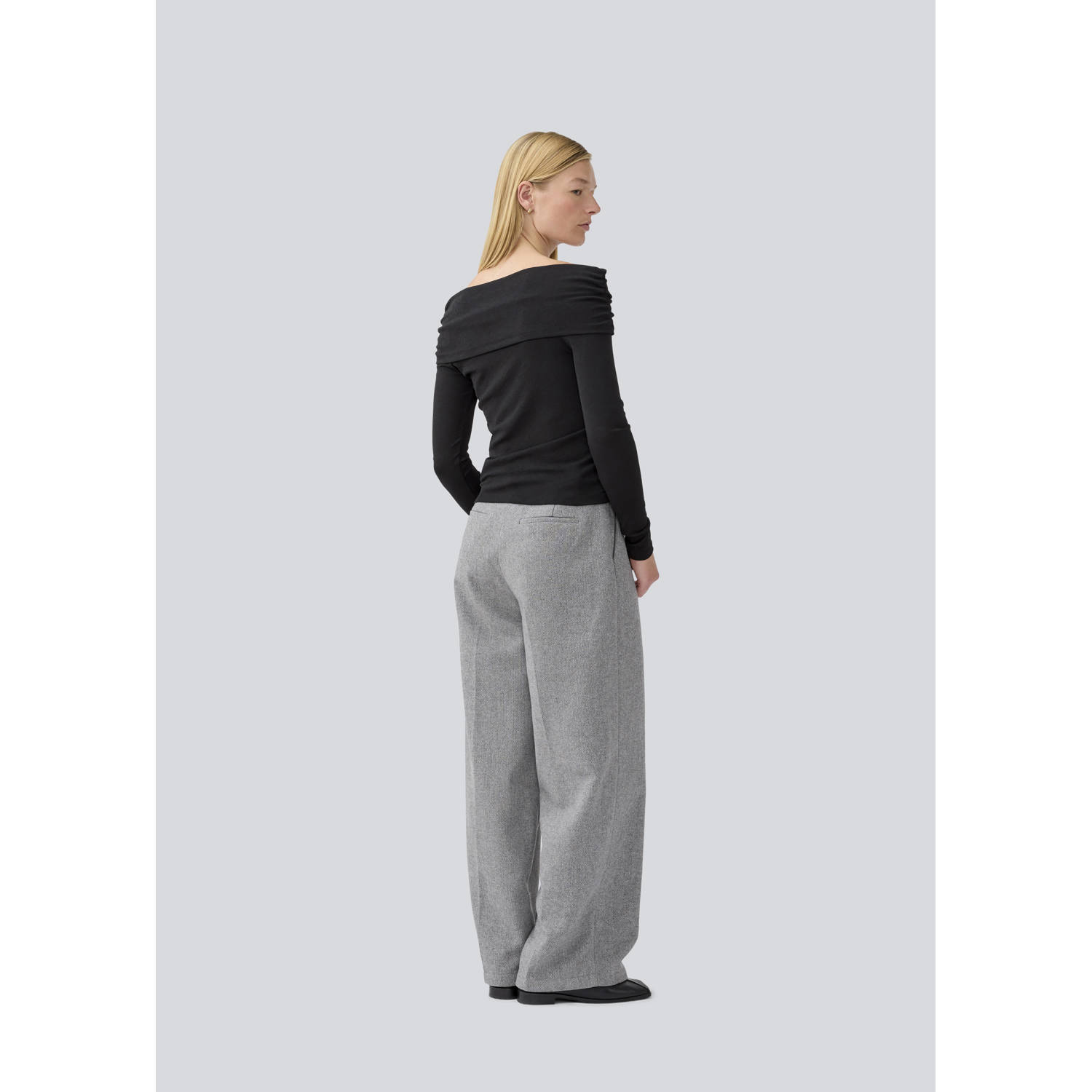Modström off shoulder top zwart