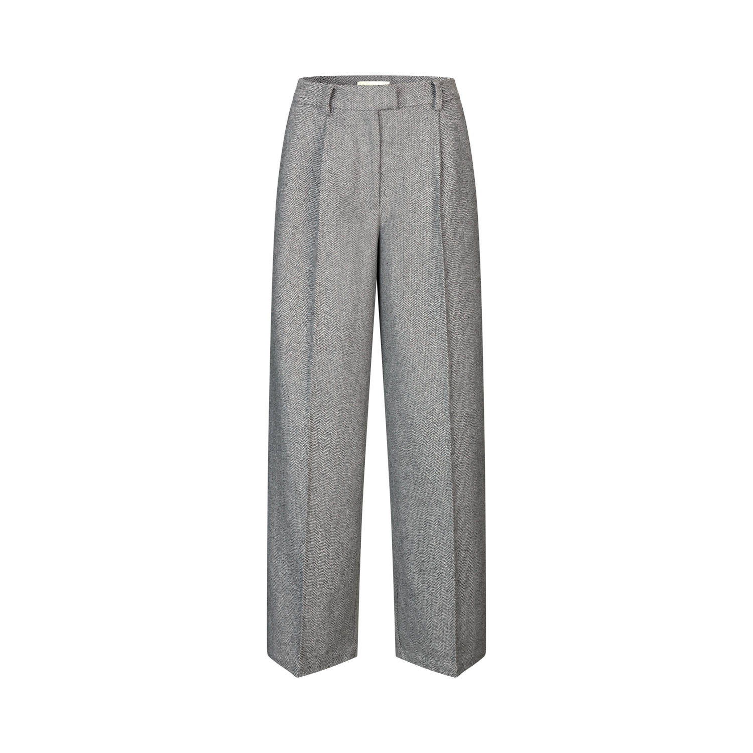 Modström wide leg pantalon grijs melange