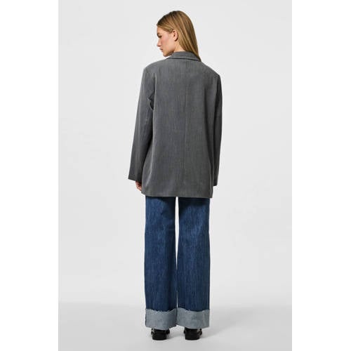 PIECES oversized blazer PCKAMIL grijs afbeelding