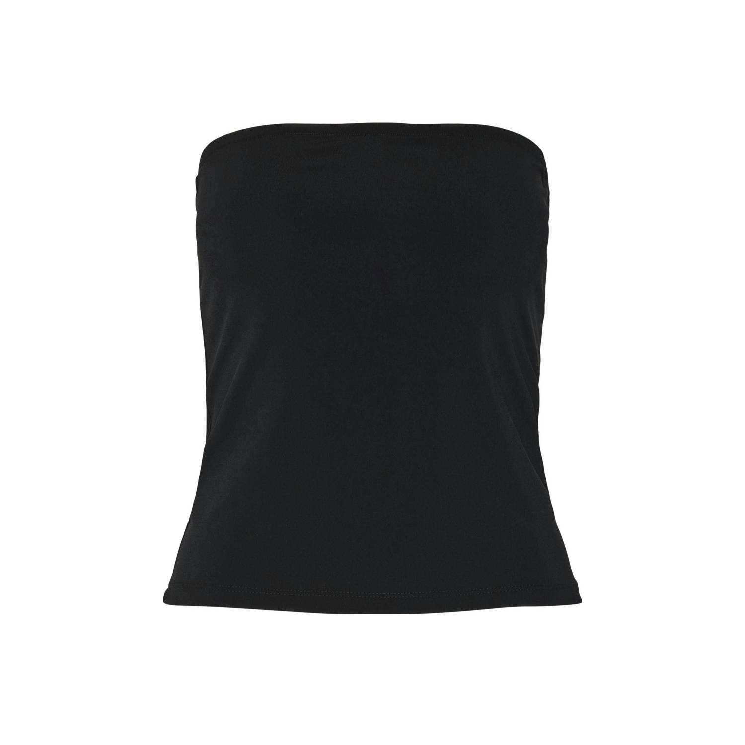 PIECES jersey top PCMADISON zwart