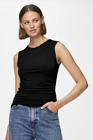 mouwloze top zwart PCMADISON