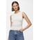 PIECES mouwloze top wit PCMADISON