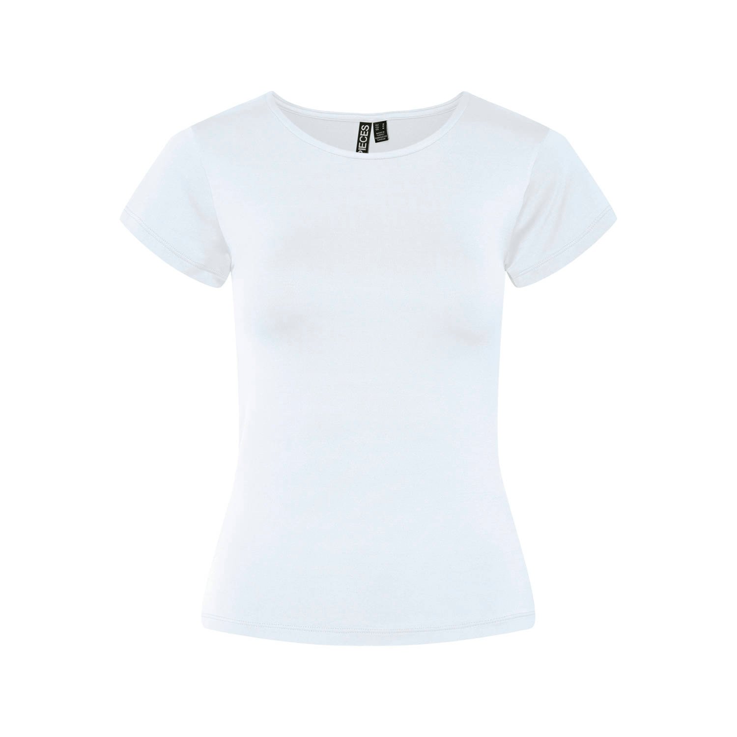 PIECES jersey T-shirt PCECHO wit