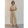 AWARE straight high waist pantalon - ecru