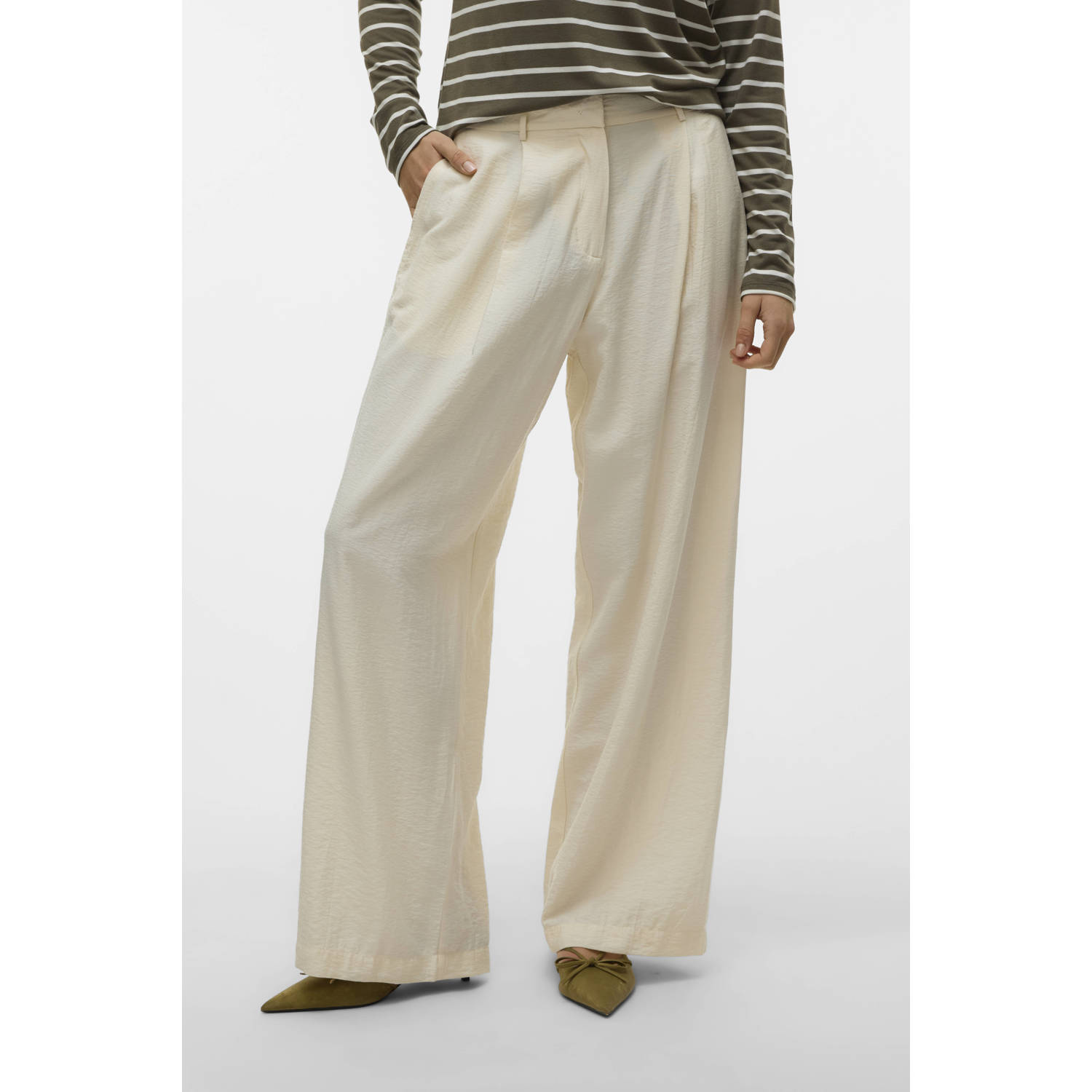 AWARE straight broek ecru