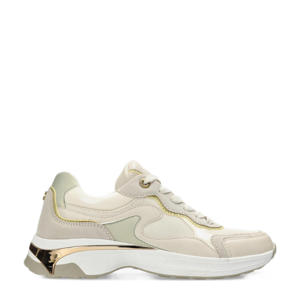Portia Love  chunky sneakers ecru/lichtgroen