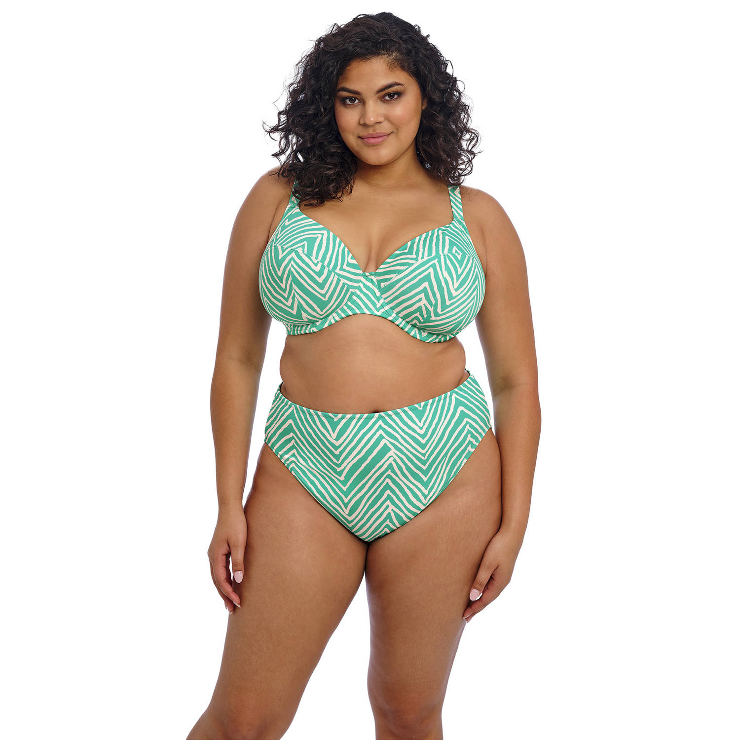Elomi bikinislip Fiji Falls turquoise wit
